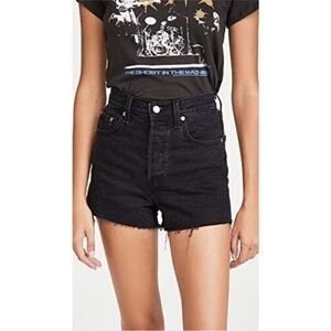 Levi’s Premium Ribcage Black Denim Women's Shorts
